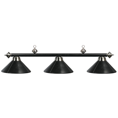 RAM Game Room 3Lt-54″ Billiard Light-Leather/Black B54-LTHR BLK