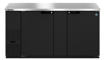 Hoshizaki 70" Wide 2 Door Black Vinyl Back Bar - BB69
