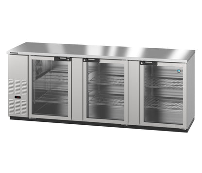 Hoshizaki BB95-G-S | 96" Wide 3 Glass Door Stainless Steel Back Bar - BB95-G-S