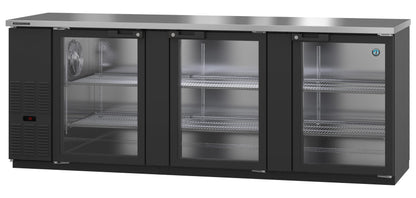 Hoshizaki BB95-G | 96" Wide 3 Glass Door Black Vinyl Back Bar - BB95-G