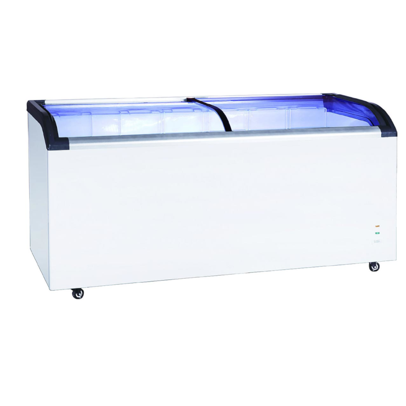 Adcraft BDCF-19-CG Black Diamond Sliding Glass Door Chest Freezer 19.2 Cu. Ft. - ACBDCF19CG