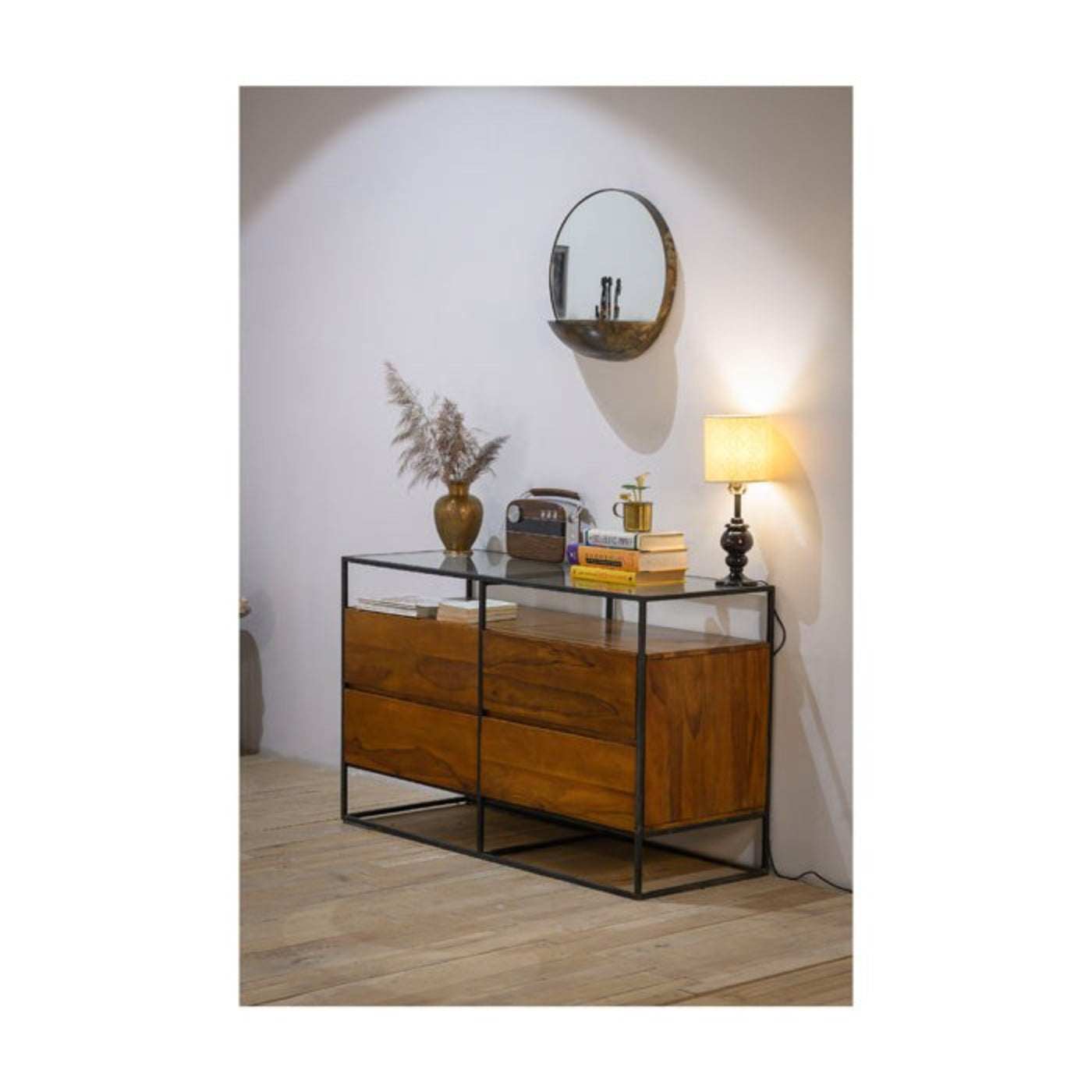 Union Home Bedford Light Brown 4 Drawer  - BDM00039