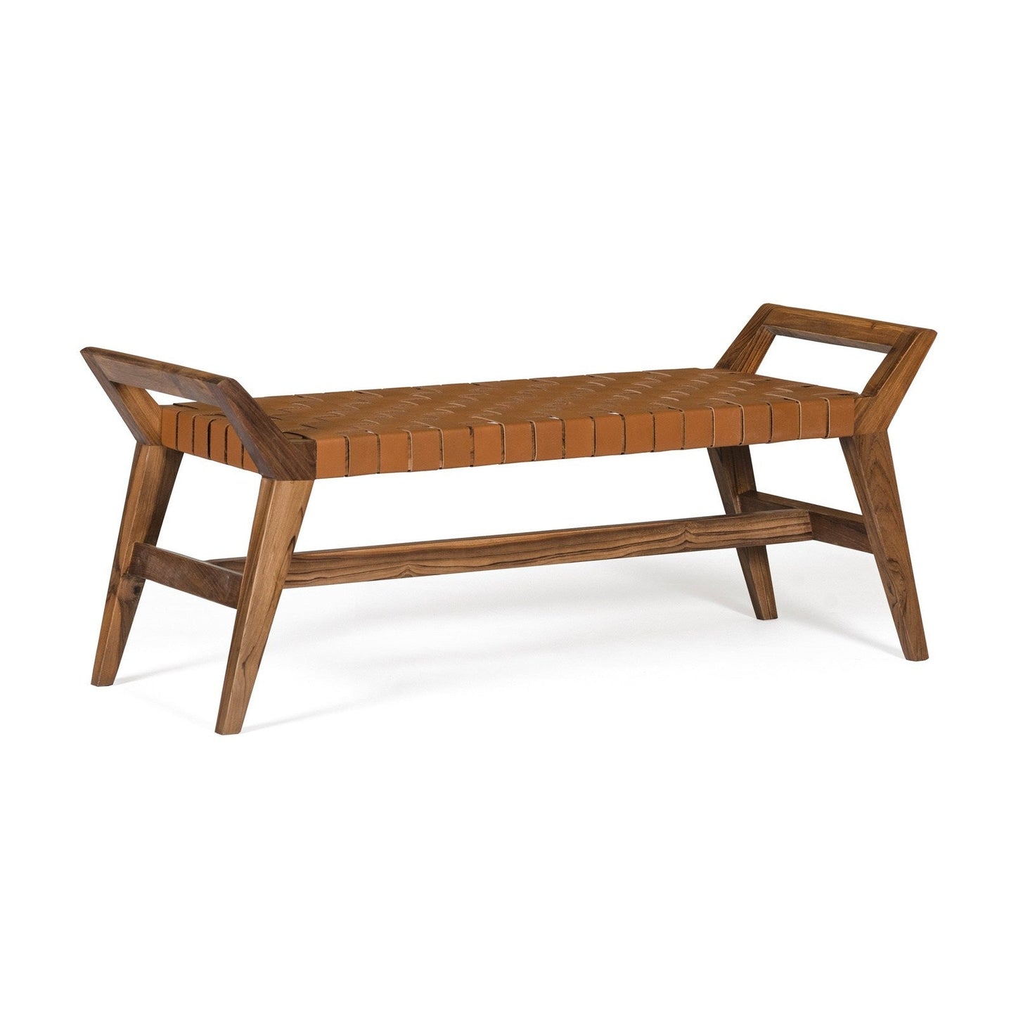 Union Home Cove Bench - Brown Leather -  BDM00071