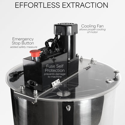 VIVO Electric 4 to 8 Frame Stainless Steel Honey Extractor - BEE-V004E