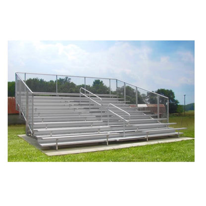 Bleacher 4 or 5 Rows Aluminum Bleachers with Safety Vertical Picket Railing - NB0415V