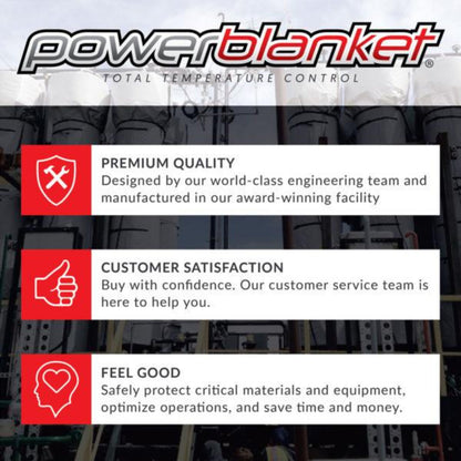 Powerblanket BH15PRO 15 Gallon Drum Heating Blanket 145°F Max Adjustable Controller New - BH15PRO