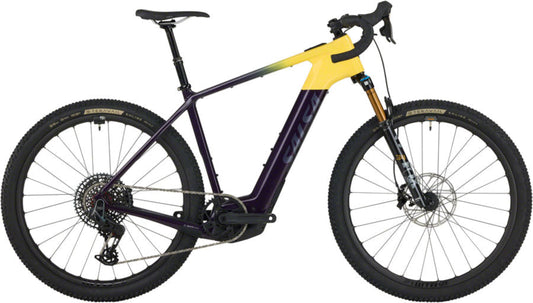 NEW* Salsa Tributary C Force XO AXS Transmission SUS Gravel Ebike - 29", Carbon, Amethyst/Yellow, SM, GRADE A - LIKE NEW - 210000074587