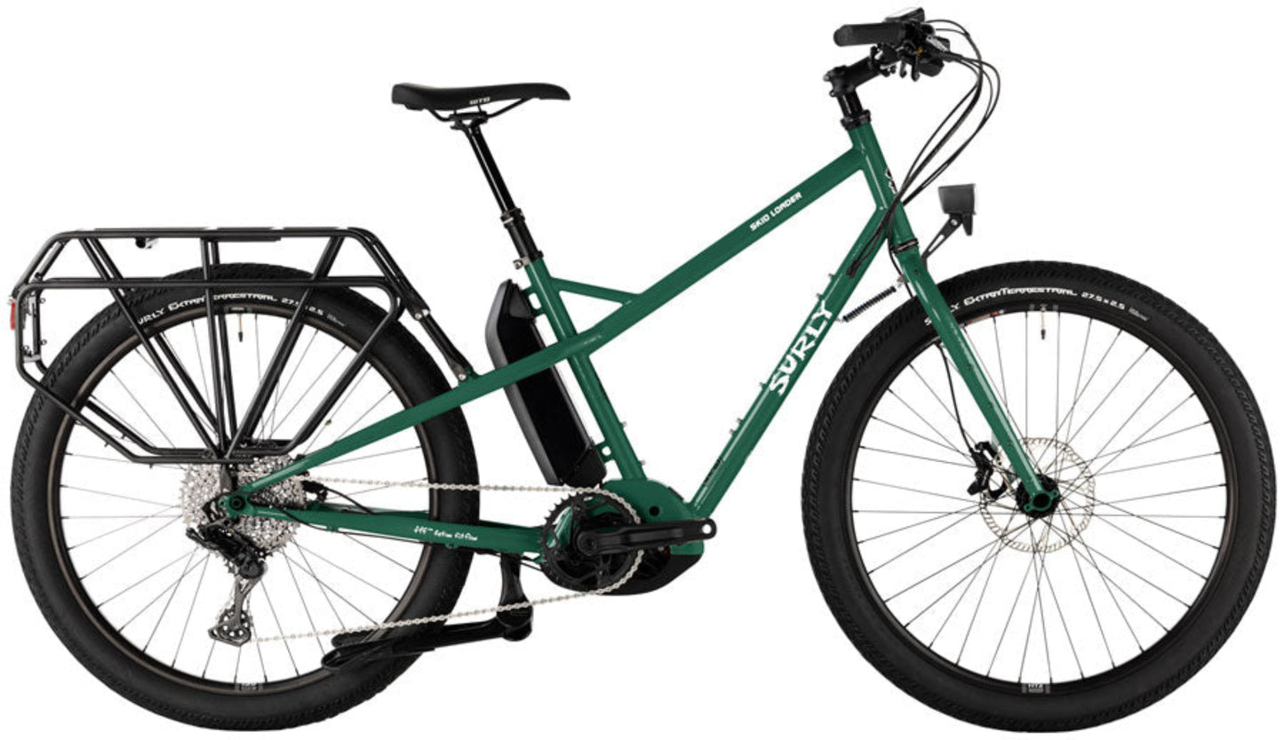 NEW Surly Skid Loader Cargo Ebike - 27.5'', Steel, Illegal Smile Green - 210000069461