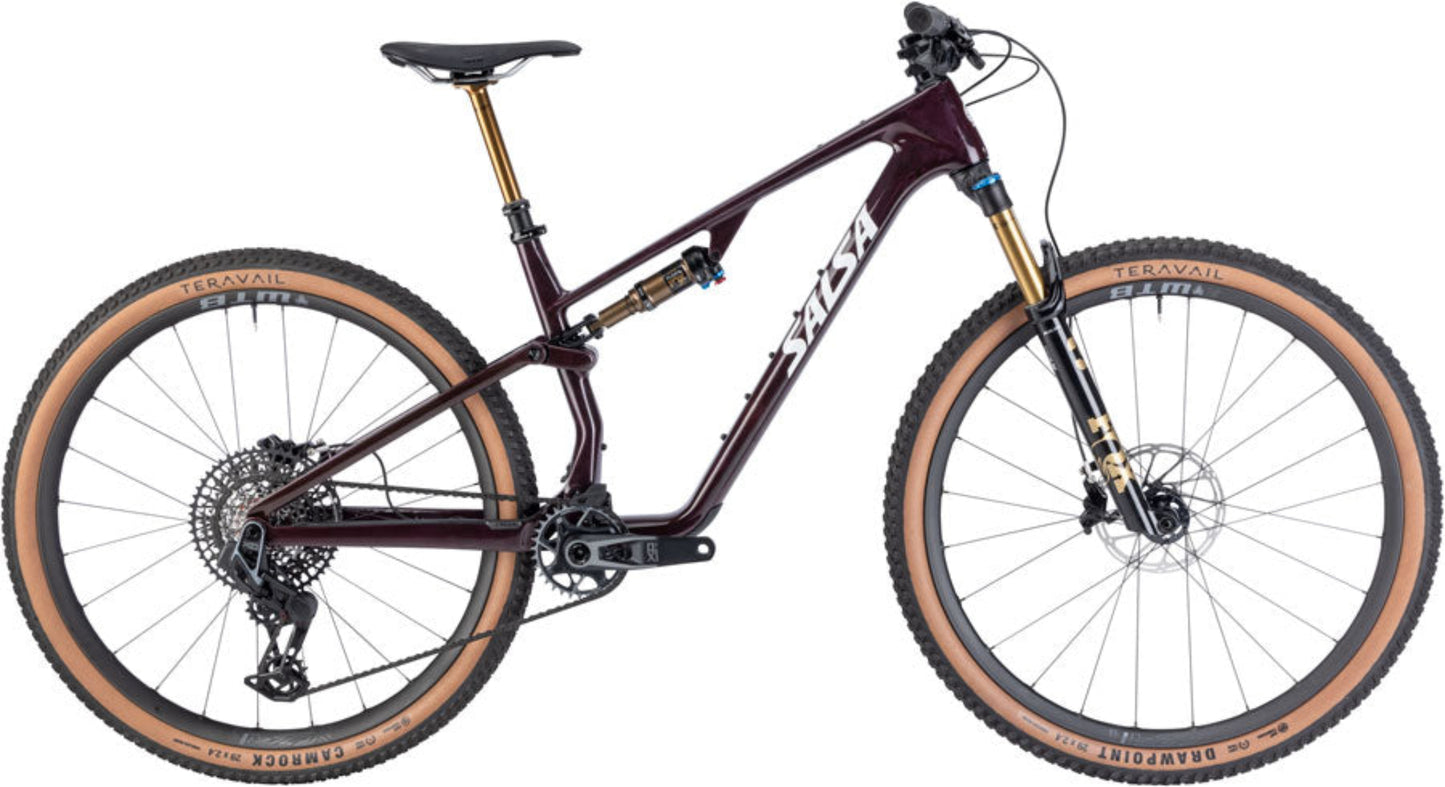 NEW Salsa Spearfish C Deluxe XO AXS Transmission Full Suspension XC Mountain Bike - 29", Carbon, Deep Orchid Carbon - 210000074687