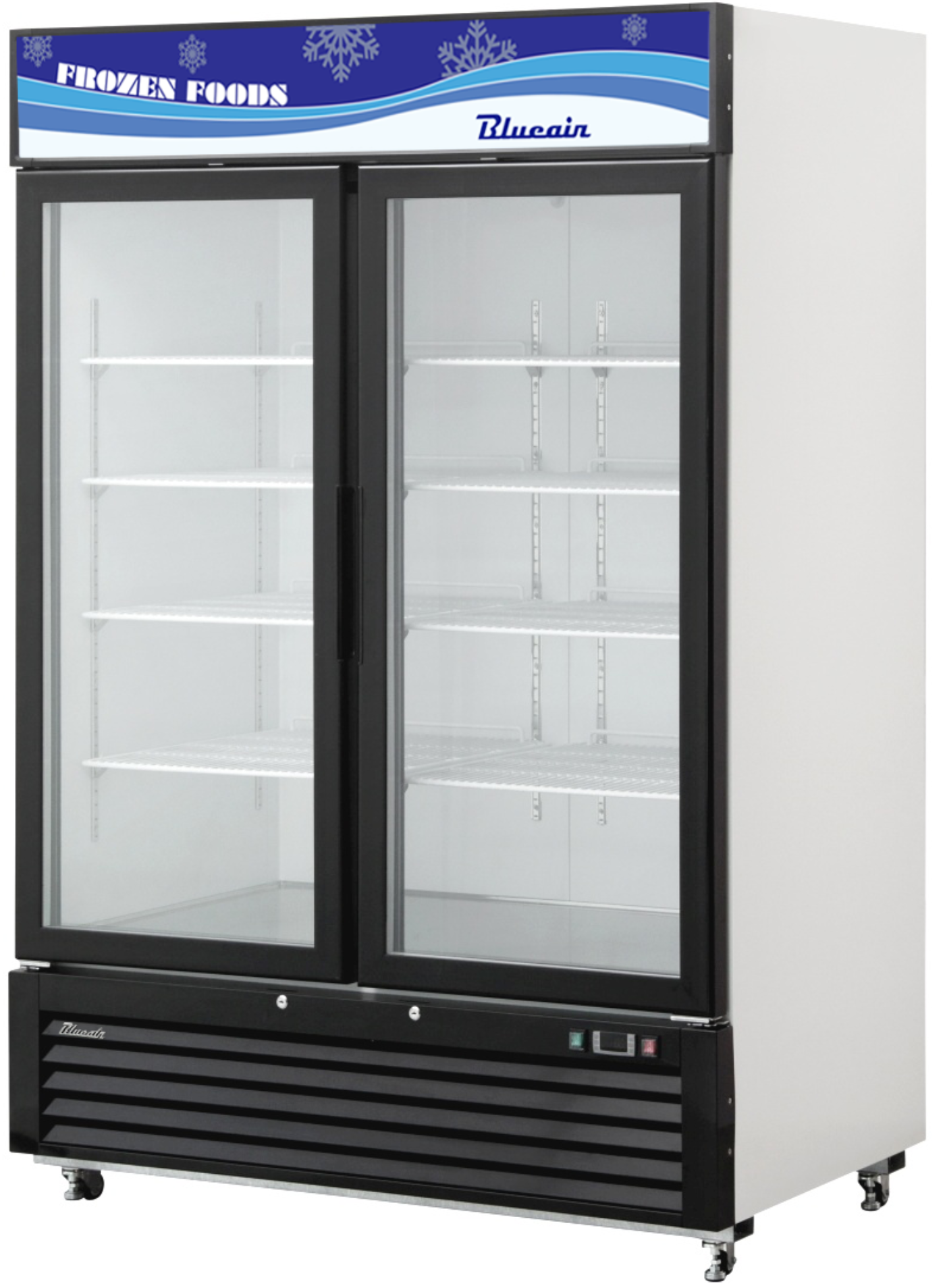 Blue Air BKGF49-HC | 54" Wide 2 Swing Door White Merchandiser Freezer - BKGF49-HC