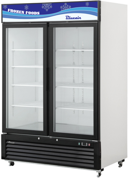 Blue Air BKGF49-HC | 54" Wide 2 Swing Door White Merchandiser Freezer - BKGF49-HC