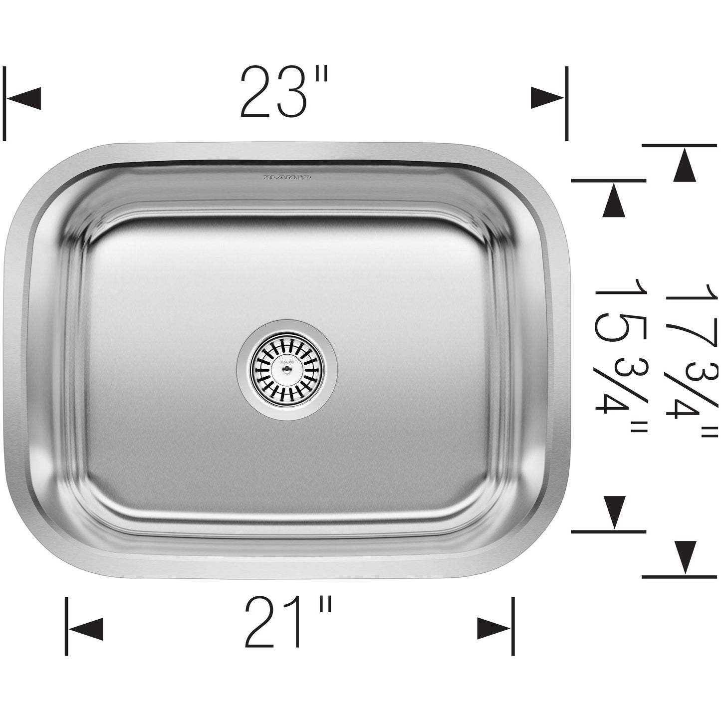 BLANCO 12" Deep | 23" Wide Stainless Laundry Sink