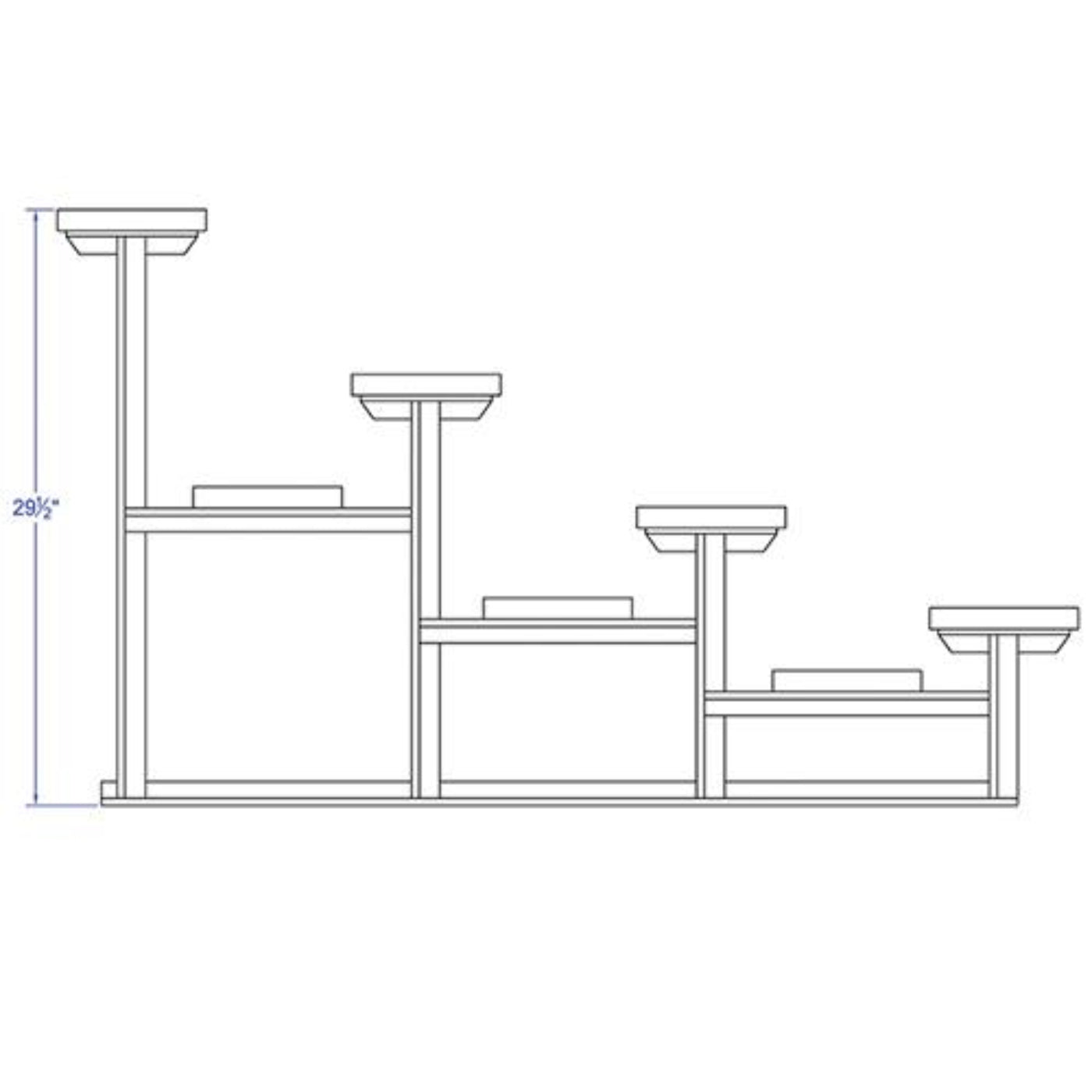 Bleacher 4 Row 21' Outdoor Standard Aluminum -BLCH-421