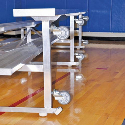 Bleacher 4 Row 15' Tip & Roll Portable Aluminum - BLCH-4TRG