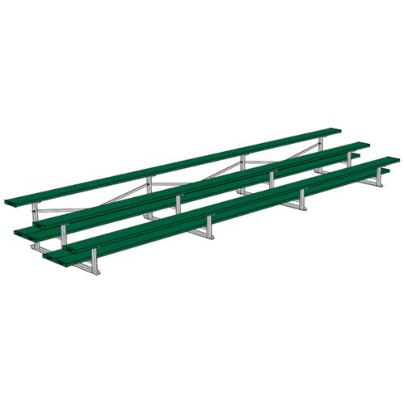 Bleacher 3 Row 21' All Aluminum Preferred - BLDP-321AL