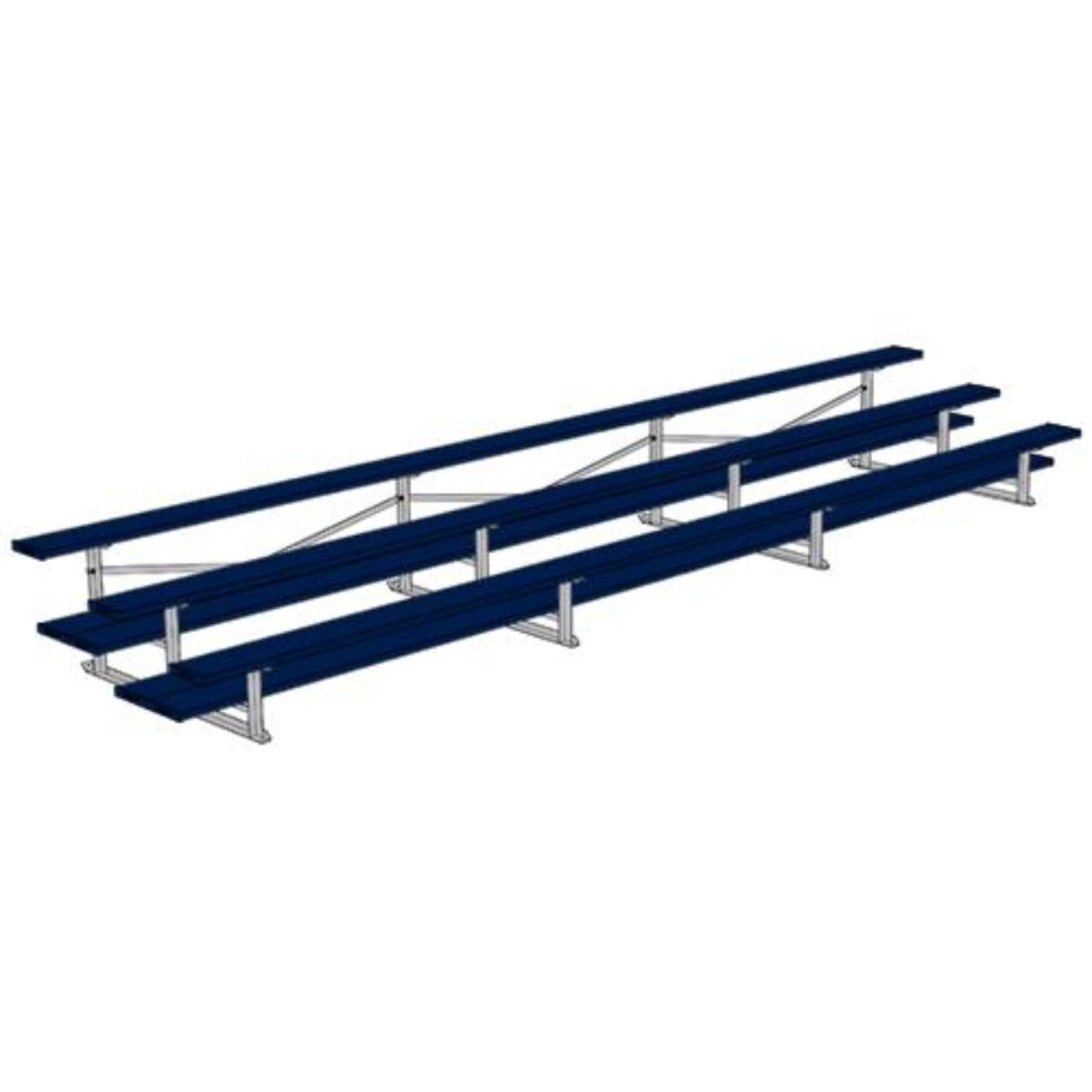 Bleacher 3 Row 21' All Aluminum Preferred - BLDP-321AL