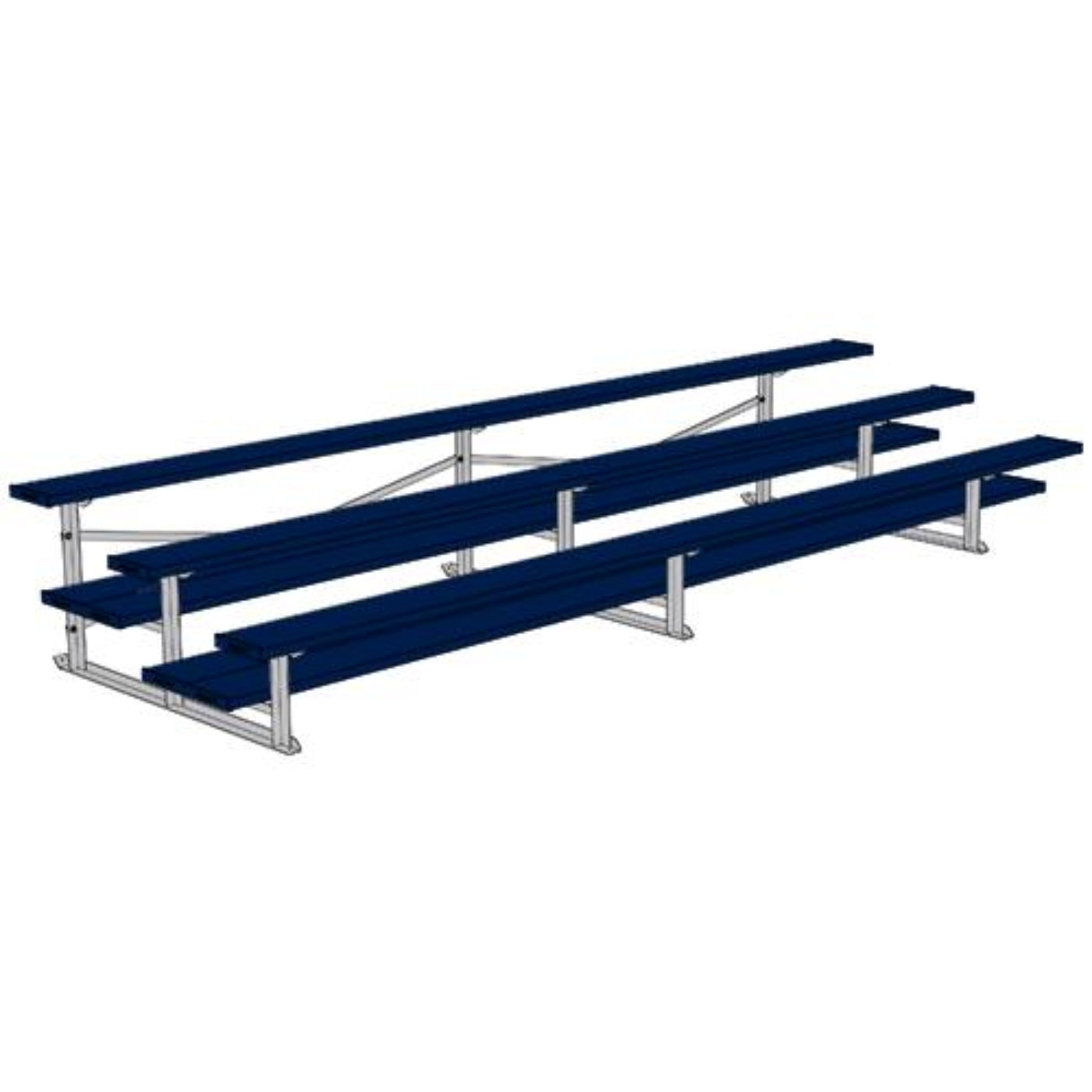 Bleacher 3 Row 15' All Aluminum Preferred - BLDP-3AL