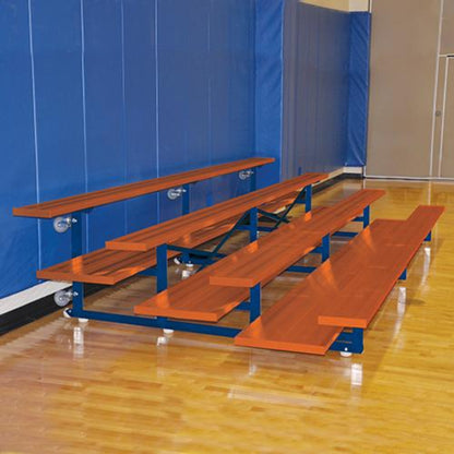 Bleacher 4 Row 15' Tip & Roll Portable Aluminum - BLCH-4TRG