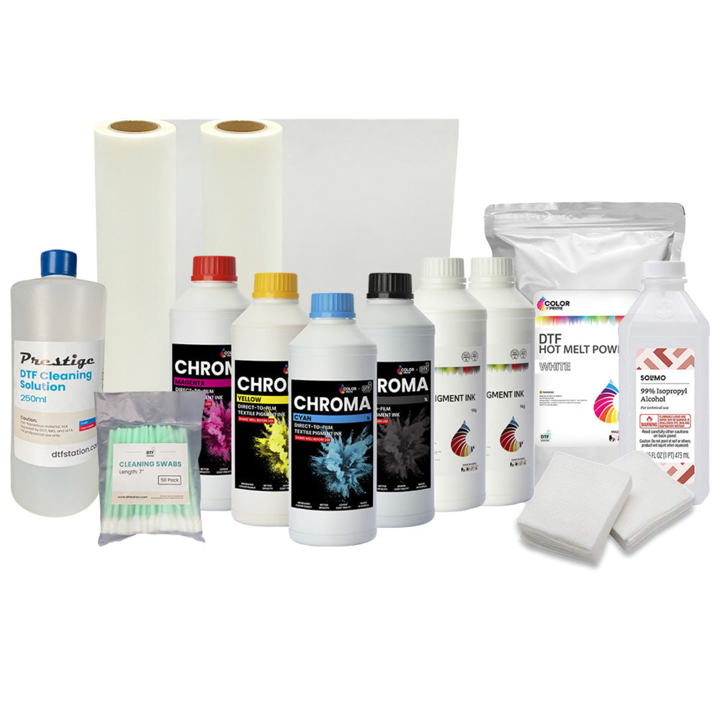 DTF Station Bundle with Chroma Inks - 17.7" Quick Glide Roll - BNDL-DTFS-SPLY-CPC-16R
