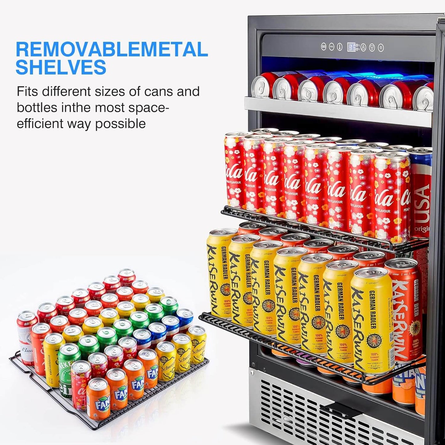 BODEGA Beverage Refrigerator 24 Inch 180 Cans Beer Fridge