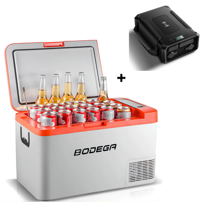 BODEGAcooler 27qt/25L K25 12V Portable Car Fridge Freezer - Orange - K25-OG
