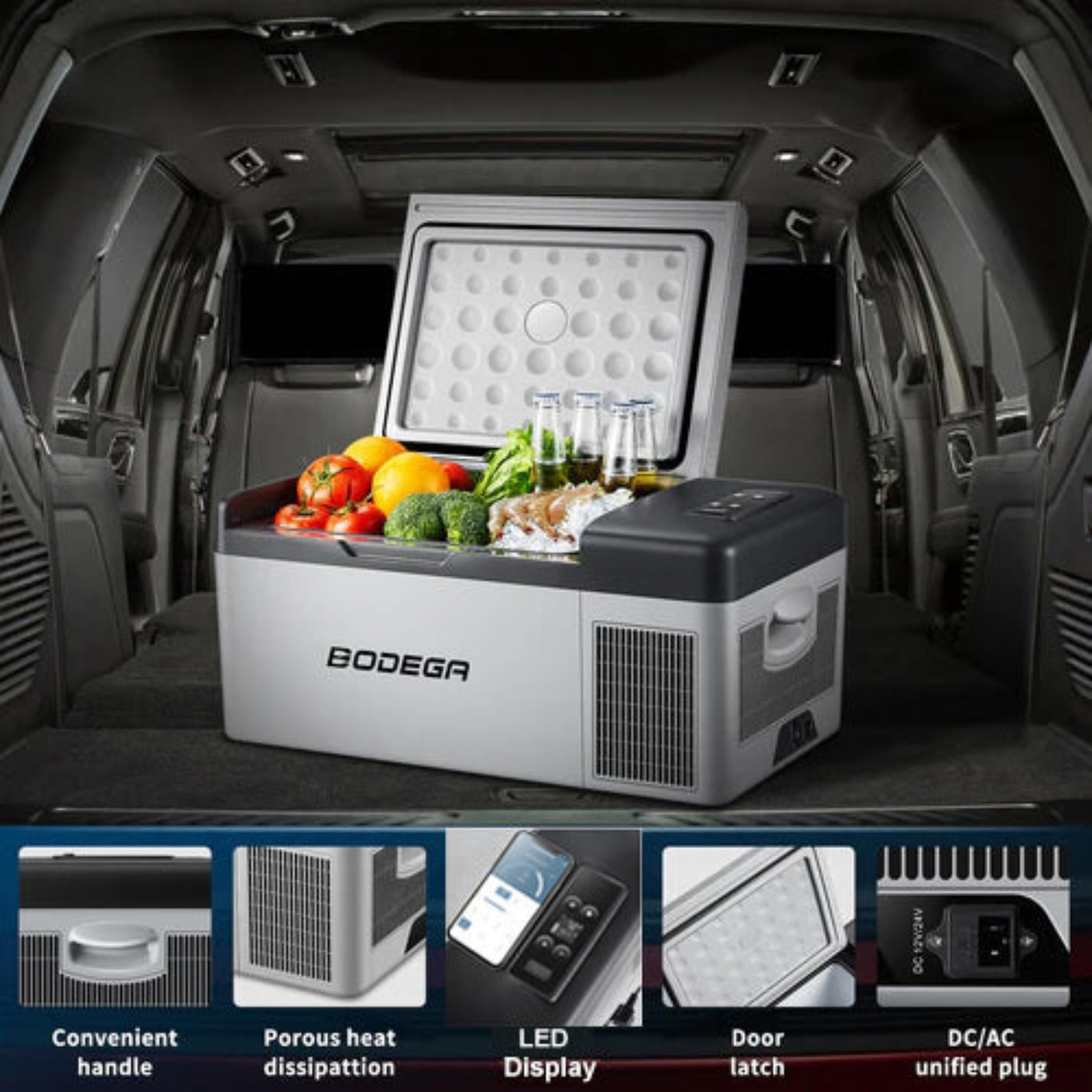 BODEGAcooler Mini Car Refrigerator 16qt/15L C15 - bodega C15