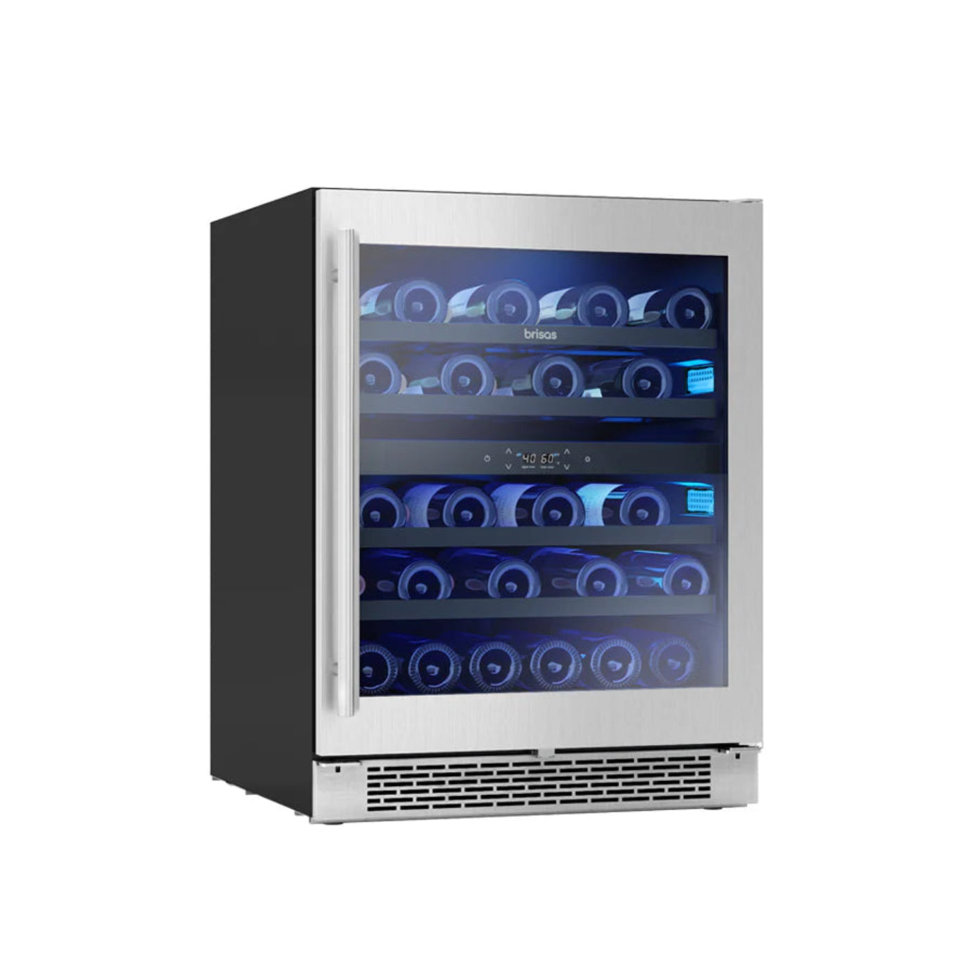 Zephyr BWN24C02AGADA 24" Undercounter Wine Cooler, 2 Zone, ADA Stainless & Glass - BWN24C02AGADA