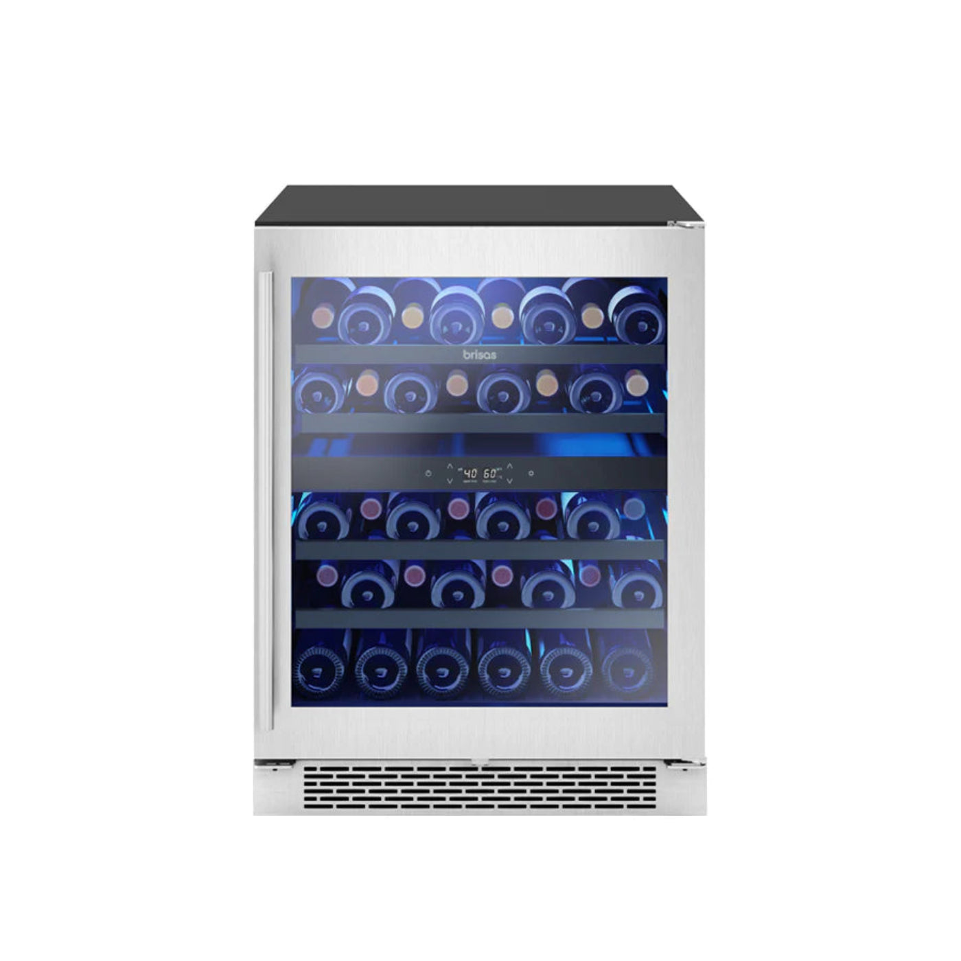 Zephyr BWN24C02AGADA 24" Undercounter Wine Cooler, 2 Zone, ADA Stainless & Glass - BWN24C02AGADA