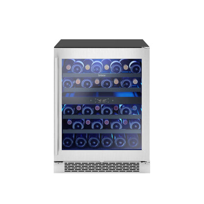 Zephyr BWN24C02AGADA 24" Undercounter Wine Cooler, 2 Zone, ADA Stainless & Glass - BWN24C02AGADA