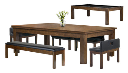 Baylor 8 Ft Pool Table Dining Collection - Rustic Series