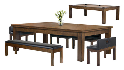 Baylor 8 Ft Pool Table Dining Collection - Rustic Series