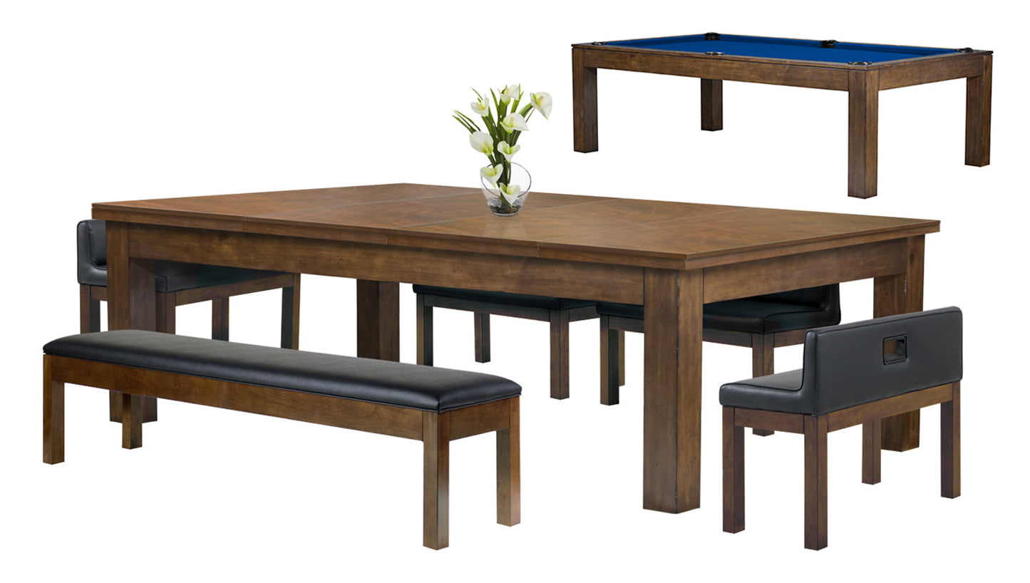 Baylor 8 Ft Pool Table Dining Collection - Rustic Series
