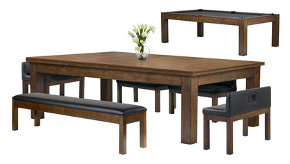 Baylor 8 Ft Pool Table Dining Collection - Rustic Series