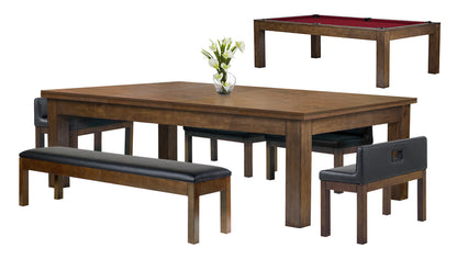 Baylor 8 Ft Pool Table Dining Collection - Rustic Series