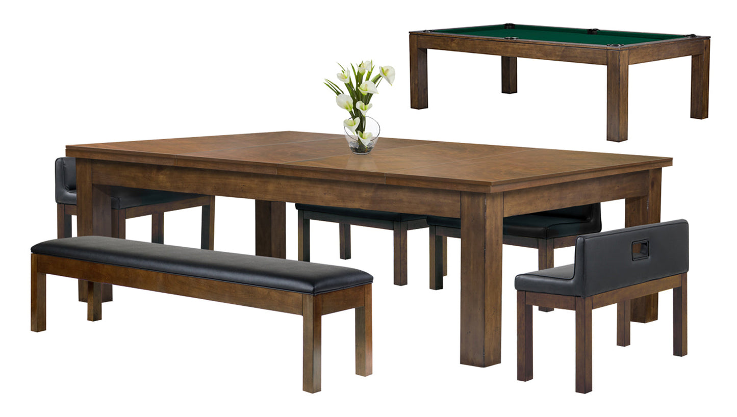 Baylor 8 Ft Pool Table Dining Collection - Rustic Series