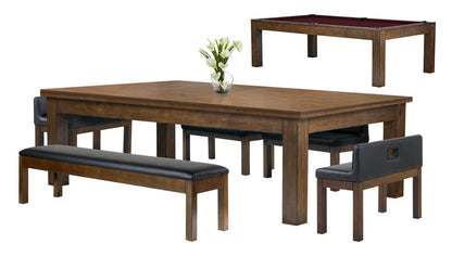Baylor 8 Ft Pool Table Dining Collection - Rustic Series