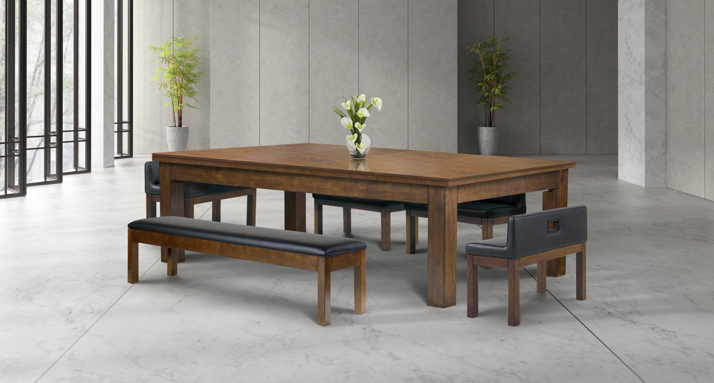 Baylor 7 Ft Pool Table Dining Collection - Rustic Series