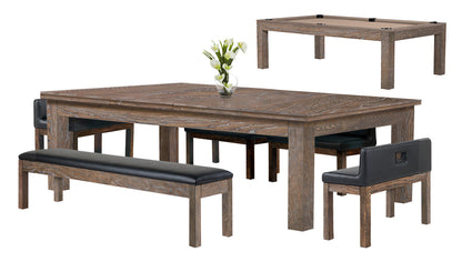 Baylor 8 Ft Pool Table Dining Collection - Rustic Series