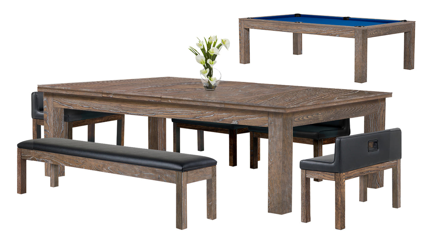 Baylor 8 Ft Pool Table Dining Collection - Rustic Series