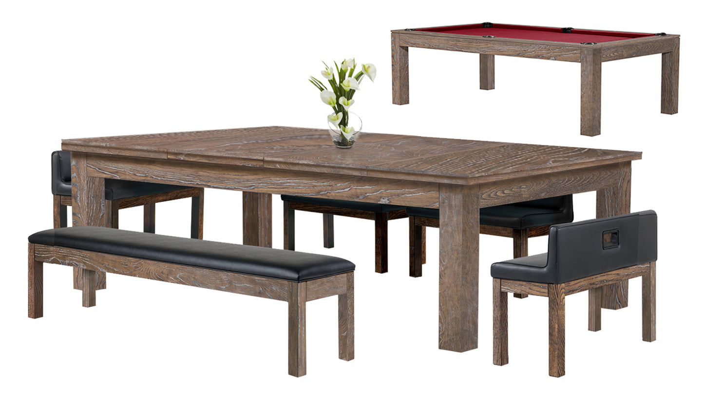 Baylor 8 Ft Pool Table Dining Collection - Rustic Series