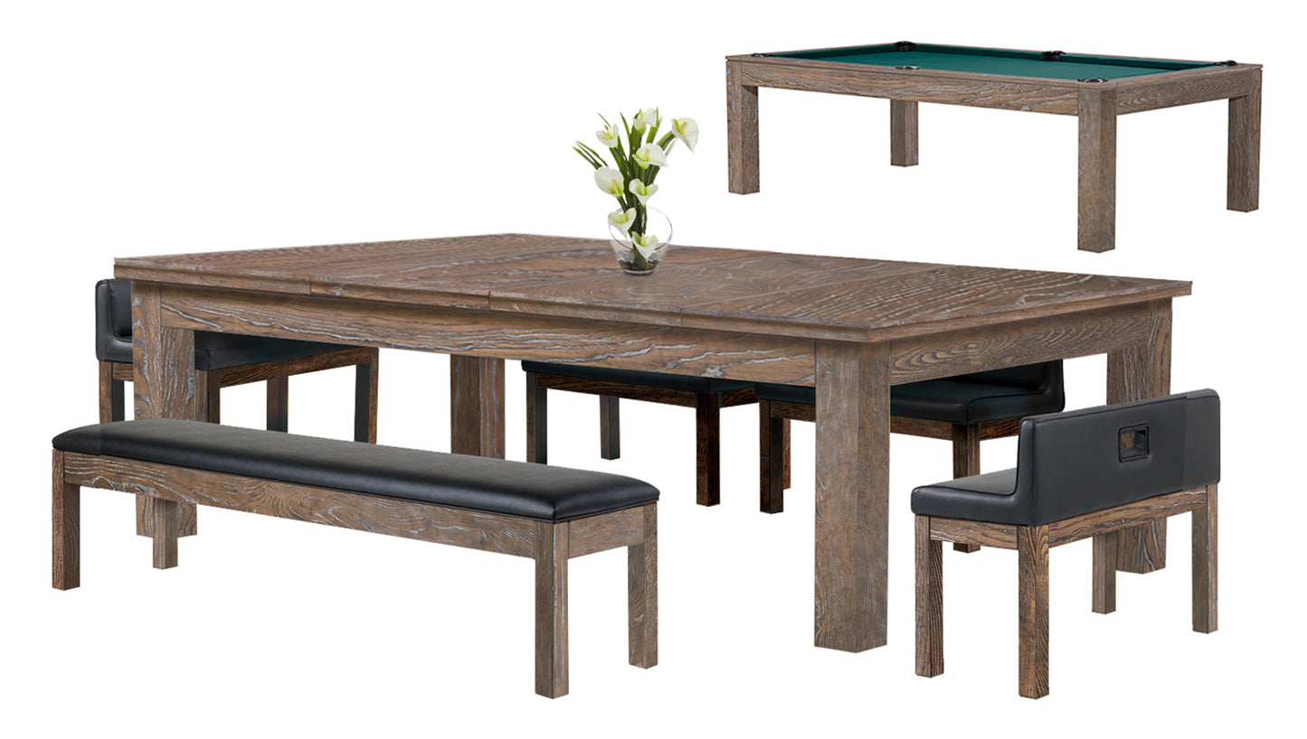 Baylor 8 Ft Pool Table Dining Collection - Rustic Series