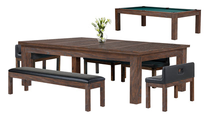 Baylor 8 Ft Pool Table Dining Collection - Rustic Series