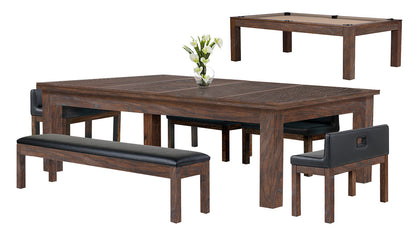 Baylor 8 Ft Pool Table Dining Collection - Rustic Series