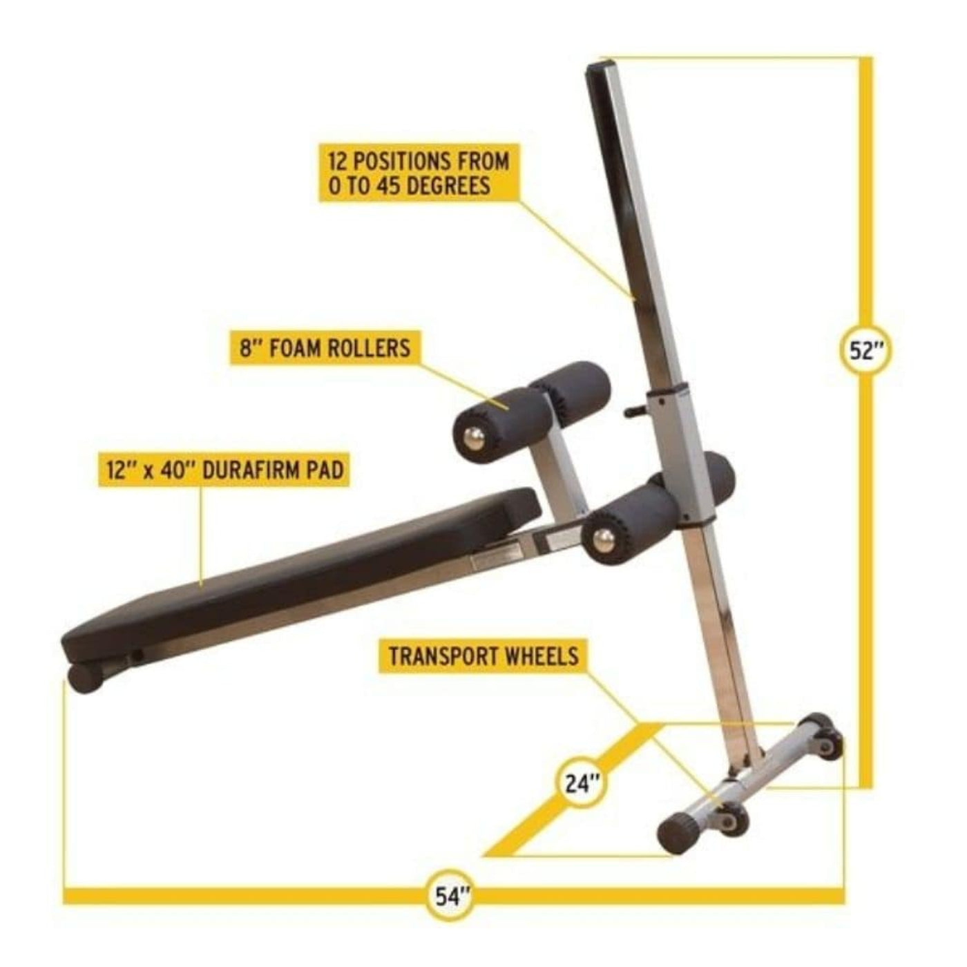 Adam Equipment Body-Solid Pro-Style Ab Board - GAB60B