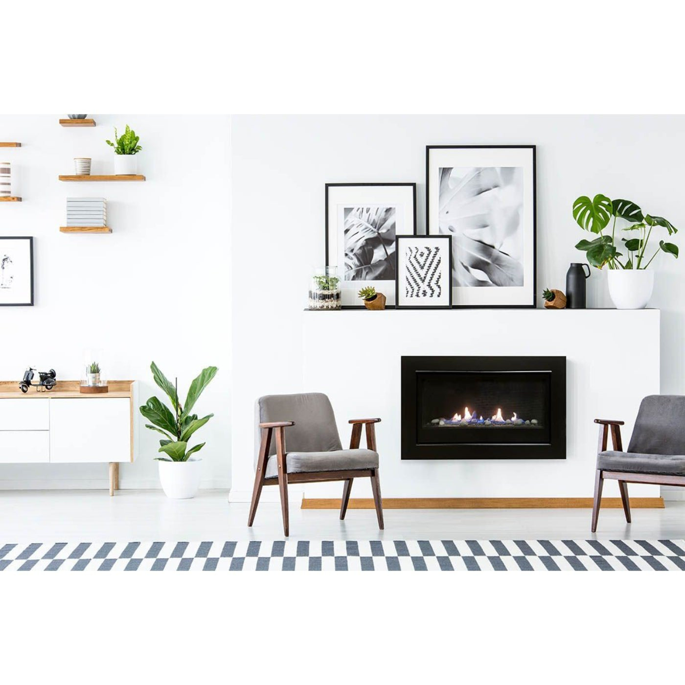 Sierra Flame" Direct Vent Linear with Electronic Ignition Fireplace - BOSTON 36-NG-EI