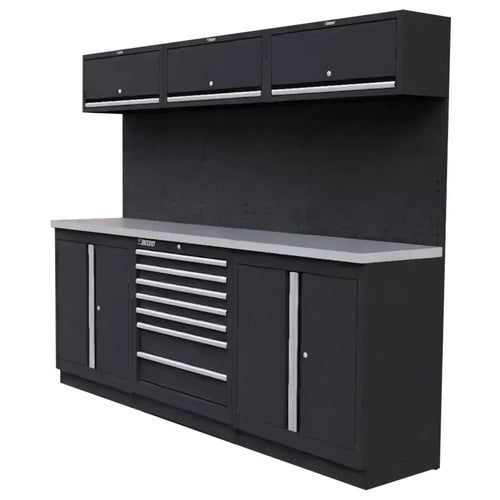 Adam Equipment Boxo OSM Series | 78" 14-Piece Professional Organized Storage Modules Build Out | 7-Drawers, 5-Cabinets - OSM-L14
