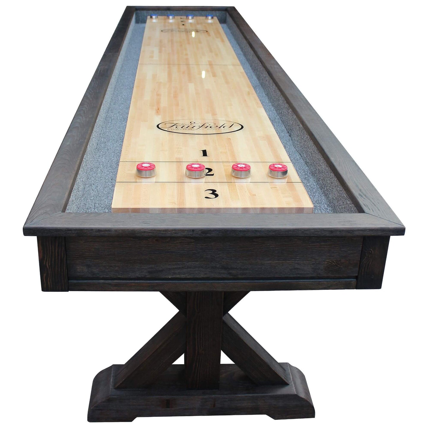Playcraft Brazos River Pro-Style Shuffleboard Table in Black - SHBRRBLK12