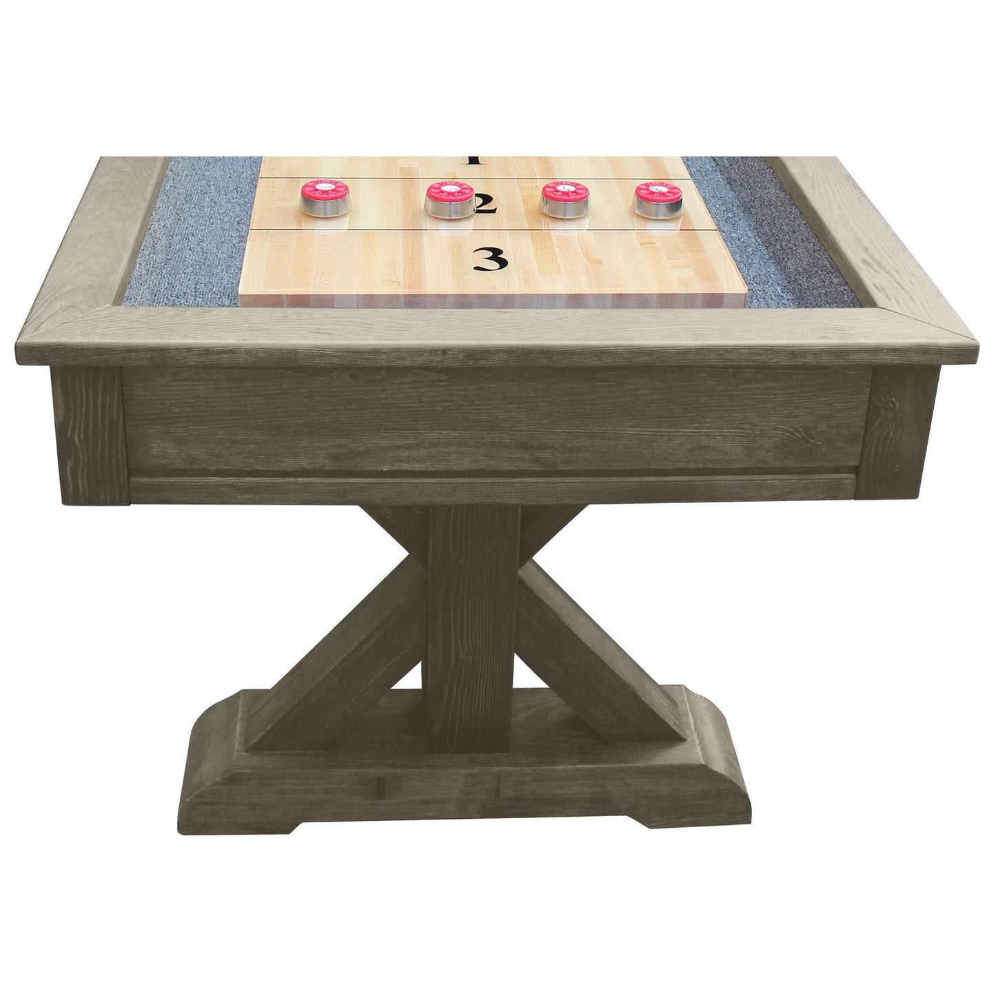 Playcraft Brazos River Pro-Style Shuffleboard Table in Gray - SHBRRWGY12