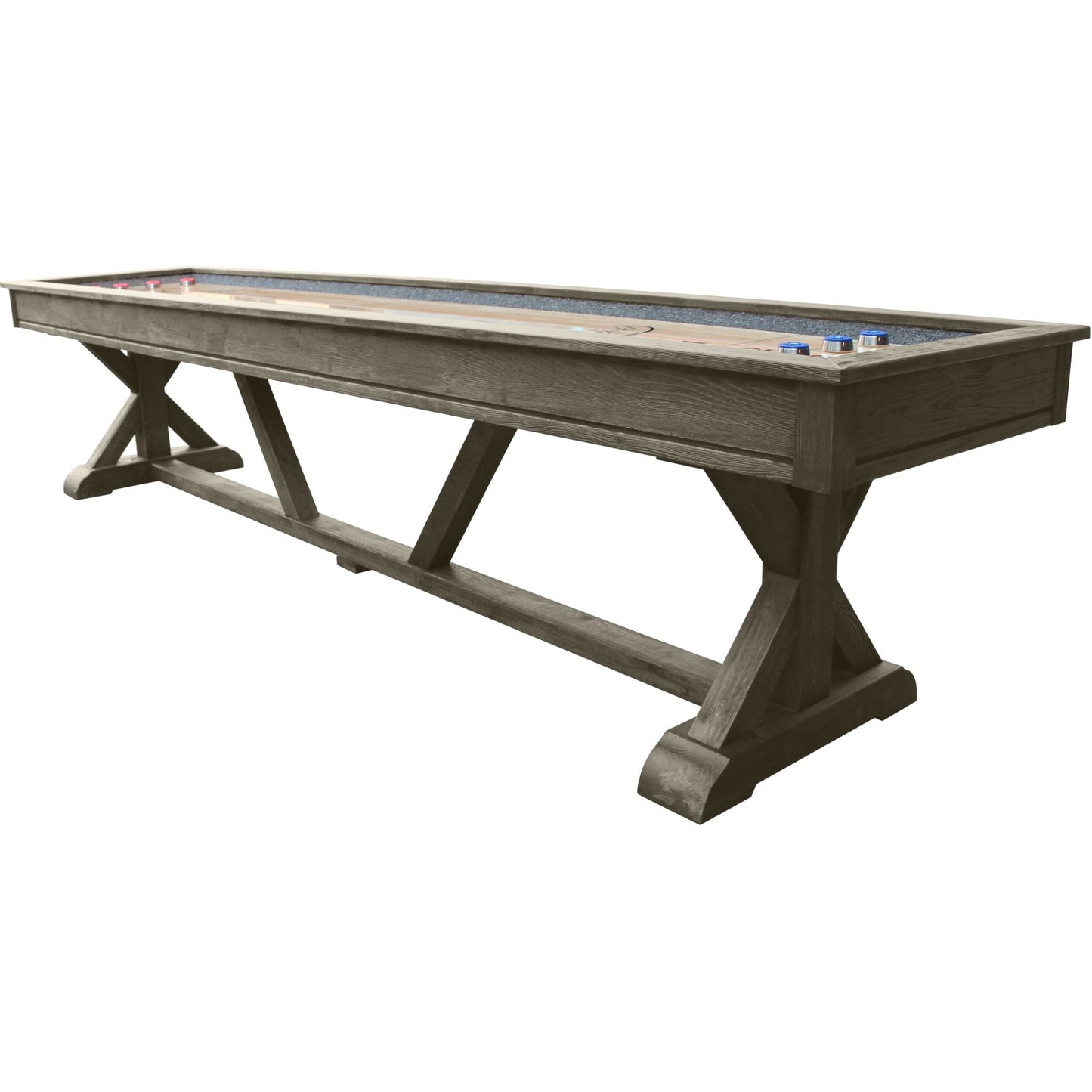 Playcraft Brazos River Pro-Style Shuffleboard Table in Gray - SHBRRWGY12