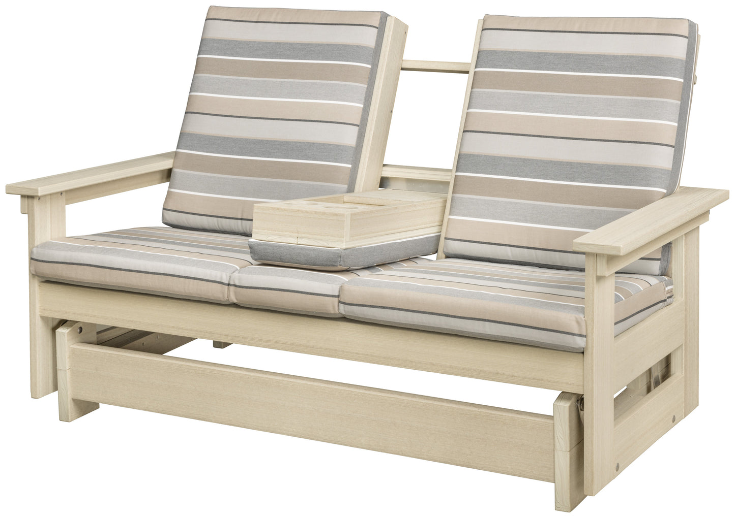 QW Amish Brooklyn Lounge Glider w/Console - 162P-BR5LGC